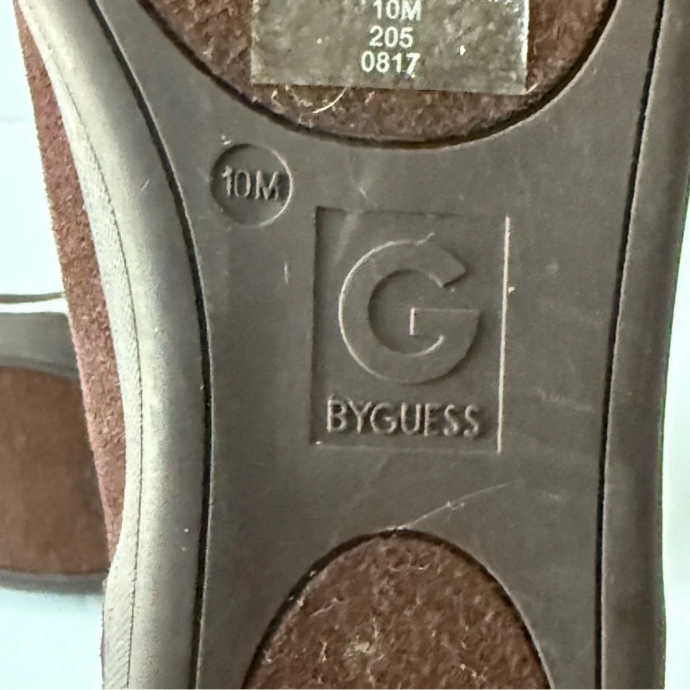 G by GUESS Women's Brown Lace Up Ankle Boots Size 10M